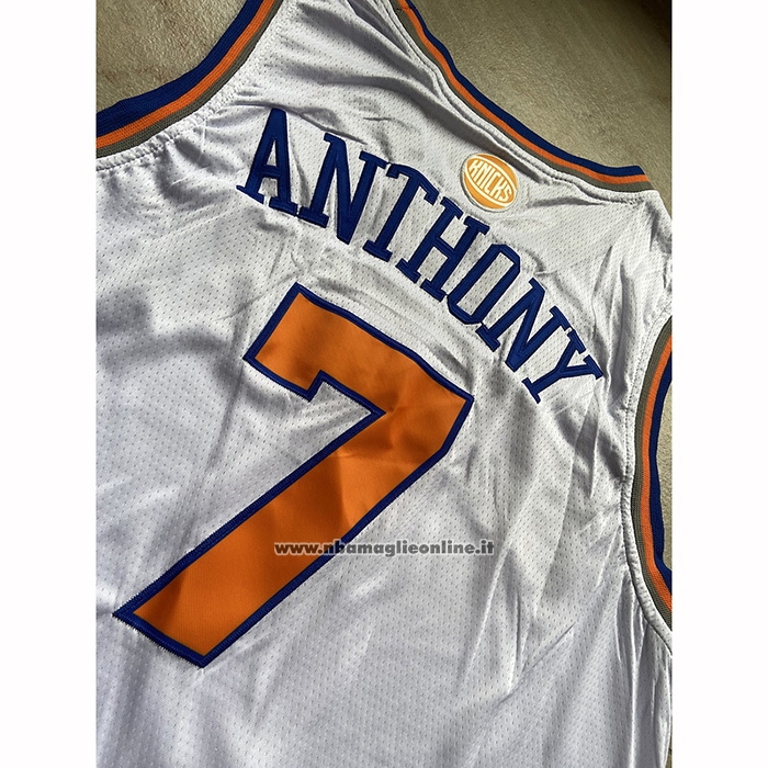 Maglia New York Knicks Carmelo Anthony #7 Bianco